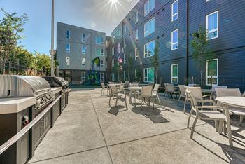 Outdoor patio with bbq